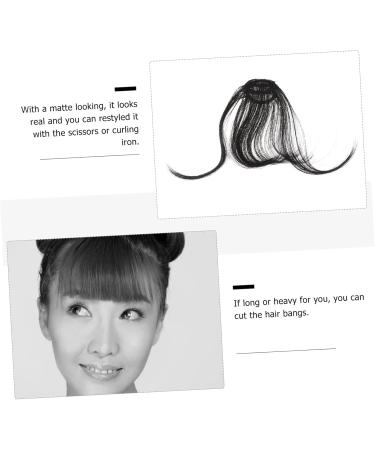 DOITOOL Piece Clip in Bangs Hair Toppers for Women Real Human Hair Black Curtains Hair Extensions Real Human Hair Wispy Fringe Bangs Hair Clip Wig Clip in Hair Extensions Miss Mini medium Black - Buy Online on GoSupps.com