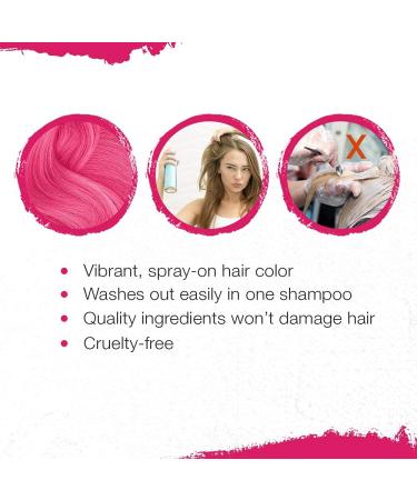 Punky Temporary Hair Color Spray Lynx Pink Non-Damaging Hair Dye Instant Vivid Hair Color 3.5 oz 2-Pack 3.5 Ounce (Pack of 2) Lynx Pink - Buy Online on GoSupps.com