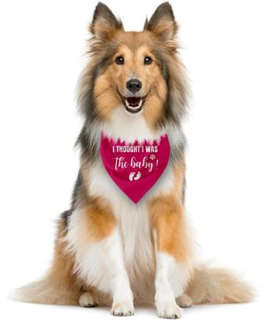 Dog Hill Towel - Premium Triangular Cloth for All Dog Sizes | Pregnancy Announcement & Accessory | Pink & Deep Pink - Buy Online on GoSupps.com
