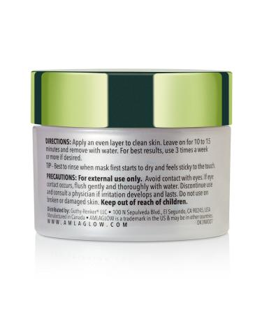 AMLA GLOW Detoxifying Clay Mask | Exfoliating Mineral-Rich Facial | 90-Day Supply - 4 Ounces - Buy Online on GoSupps.com