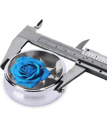 Buy Blue Rose Round Pill Box - 3 Compartment Mini Portable Travel Pill Organizer for Vitamins & Medicine - Buy Online on GoSupps.com
