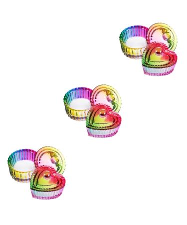 minkissy 6 Pcs Colorful Crystal Cup Glass Containers Dappen Dishes Nail Art Cup Nail Art Dappen Dish Petri Dish Glass Colored Glass Shot Glass with Lid Monomer Dishes Storage Box Acrylic