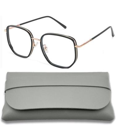 Eterspr Blazhnicht Filter Glasses | Anti-Fatigue Computer Gaming & Reading Glasses for Men & Women | UV Protection | Includes Glasses Case - Black Gold - Buy Online on GoSupps.com