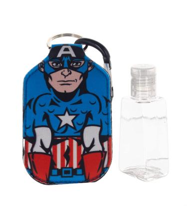 Captain America Keychain with Hand Sanitizer Bottle Holder