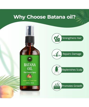 SAHAK Natural Batana Oil Hair Spray | 100% Pure Dr. Sebi Organic Solution for Nourishing Thickening & Moisturizing Hair | 4 oz - International Shipping Available - Buy Online on GoSupps.com