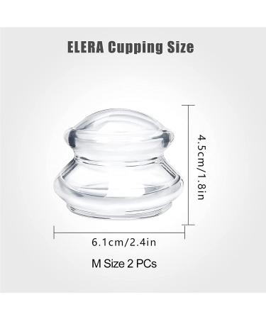 ELERA Silicone Cupping Therapy Set for Joint Pain Relief - 2 Piece Chinese Massage Cups for Body Massage - Buy Online on GoSupps.com