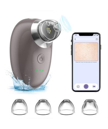 Blackhead Remover Pore Vacuum with Camera WiFi Mini Visible Pimple Sucker Facial Cleaner Black Head Removal Tools Pimple Acne Comedone Extractor with 4 Suction Heads