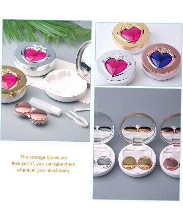 Buy Homsfou 4-Piece Contact Lens Container Set Stylish Interchangeable Cases with Mirror Film Perfect for International Shipping! - Buy Online on GoSupps.com
