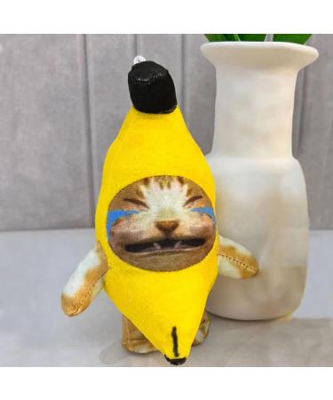 Buy Adorable Crying Banana Cat Key Ring | Plush Trailer Doll | Cute Sounded Banana-Meow Cat | International Shipping Available - Buy Online on GoSupps.com