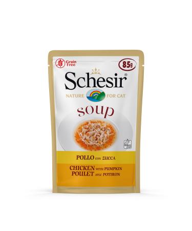 Schesir Cat Soup Pumpkin Chicken Cat Soup 20 Sachets x 85 g