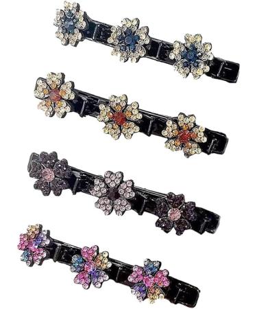 AJTUTUS Sparkling Crystal Stone Braided Hair Clips Multi Clip Hair Barrette Braided Hair Clip for Girls Women - Buy Online on GoSupps.com