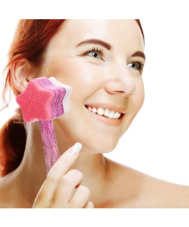 Minkissy Star Shape Facial Skin Scrubber Brush - Double-Sided Exfoliating and Pore Cleansing Brush for Sensitive Skin - Portable Face Massager and Skin Exfoliator - Buy Online on GoSupps.com
