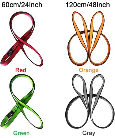 Forbell 18mm Nylon Climbing Loop Sling Runner - 60cm Gray - 2 Pack for Climbing Swings & Outdoor Activities - International Shipping Available - Buy Online on GoSupps.com