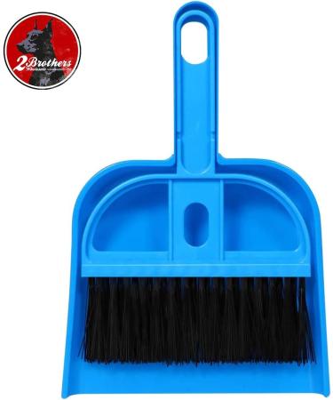 Mini Broom and Dustpan Cleaner for Small Pets - Ideal for Rabbit, Chinchilla, Hedgehog, Hamster - Blue - Buy Online on GoSupps.com
