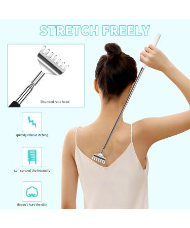 Willight Stainless Steel Telescopic Back Scratchers - 2 Pack Portable Black & White | Perfect Gift for Men Women & Mother's Day - Buy Online on GoSupps.com
