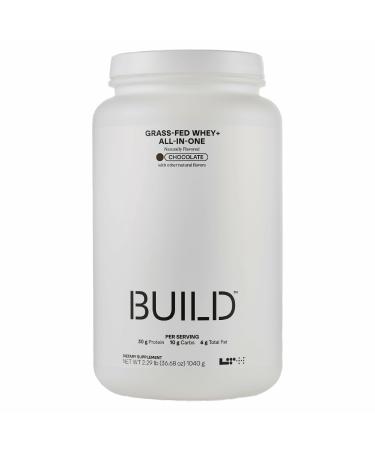 LTH Build Whey & All-in-One - Trusted by Life Time Members - 30g Protein - Meal Replacement Protein Shake - Enzymes Probiotics Fiber & More - Grass-Fed Whey Protein - Chocolate 20 Servings
