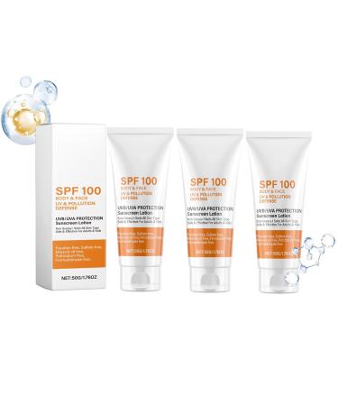 Orgrul Moisturizing sunscreen SPF 100+ with UVAUVB protection antilotion 3 pieces