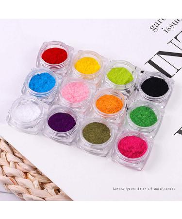 Rantoloys 12 Color Velvet Flocking Powder Set - Nail Art Glitter Polish for DIY Decoration - Buy Online on GoSupps.com