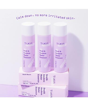 TIAM Snail & Azulene Water Essence - Hydrating Toner with Snail Mucin | Repair Damaged Skin | 6.1 fl oz - Shop Internationally - Buy Online on GoSupps.com