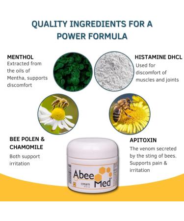 AbeeMed Cream 2 oz - Bee Venom Apitoxin for Neck and Backache Relief - Joint & Muscle Support - Buy Online on GoSupps.com