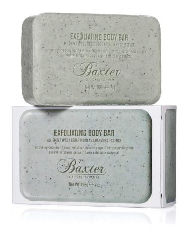 Baxter of California Exfoliating Body Bar Soap for Men with Cedarwood and Oak Moss Essence | For All Skin Types | Buffs Out Dry Skin and Boosts Cell Renewal | 7 ounces | Holiday Gift Guide
