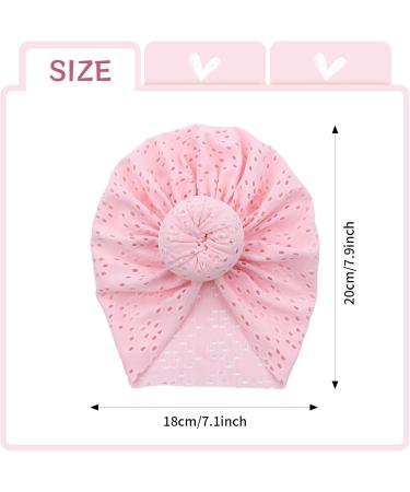 Cinaci 6-Piece Cute Stretchy Baby Turban Hats with Bow - for Girls Newborns to Toddlers - Buy Online on GoSupps.com