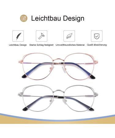 Shop Blue Light Filter Cat Eye Glasses - Anti Blue Light UV Block Stylish Metal Frames for Women | Perfect for PC Gaming & Eye Protection - Buy Online on GoSupps.com