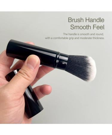 Retractable Kabuki Makeup Brush - Angled Travel Powder Blush Brush with Cover for Makeup Applications | International Shipping Available - Buy Online on GoSupps.com