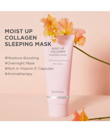 Elishacoy Moist Up Collagen Sleeping Mask - 1.69 fl.oz | Overnight Face Gel Cream | Moisturizing, Anti-Aging, Radiance Care - Buy Online on GoSupps.com