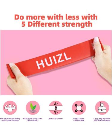 Resistance Bands for Exercise Workout Loop Bands Legs Arms 5 Different Resistance Levels Elastic Bands for Women and Men Training Elastic Bands Yoga Gym Training Free Carrying Bag - Buy Online on GoSupps.com