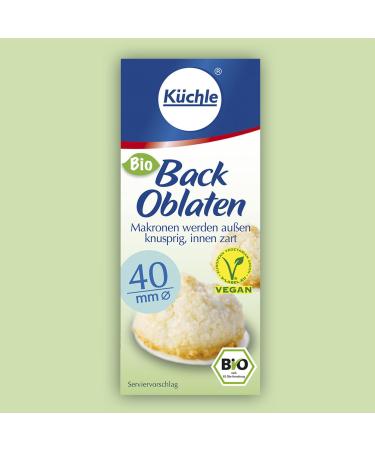 K chle Organic Vegan Round Baking Wafers - 40mm Edible Paper for Macaroons & Gingerbread (23g Pack of 1) - International Shipping Available - Buy Online on GoSupps.com