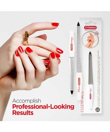 TITANIA Solingen Sapphire Hollow File 5 - Multi-Coloured 1 Pack (12.5 cm) | Premium Quality for Precision Nail Care - International Shipping Available - Buy Online on GoSupps.com