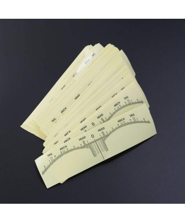 Lurrose Disposable Eyebrow Ruler Sticker - 100 pcs | Makeup & Tattoo Measurement Tools - Buy Online on GoSupps.com
