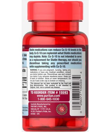 Puritan's Pride Q-Sorb CoQ10 100mg - 60 Softgels | Premium Heart Health Supplement Fast Shipping Worldwide - Buy Online on GoSupps.com