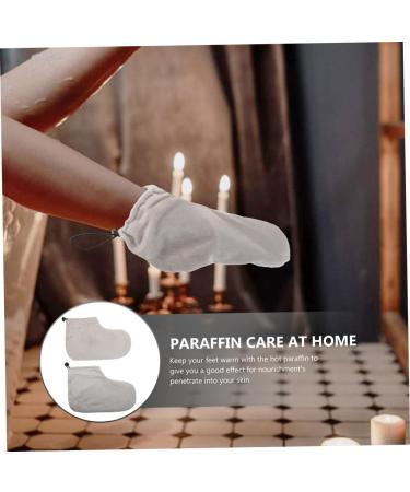 minkissy 2 Pairs Wax Therapy Warm Foot Cover Foot Paraffin Wax Paraffin Booties Paraffin Wax Cover Grooming Glove Paraffin Mitts and Booties Pedicure Bath Liners Foot Care Products Cotton - Buy Online on GoSupps.com