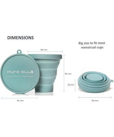 Pure Ella Menstrual Cup Steriliser - BPA Free Silicone Cleaner for Ecofriendly Feminine Hygiene - Buy Online on GoSupps.com