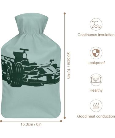 Hot Water Bottle with Lid - Racing Car Design for Pain Relief Cramps & Foot Warmer | Rubber Hot Water Bag for Hot and Cold Therapy - Buy Online on GoSupps.com