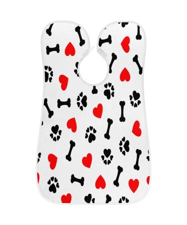 Shop Lovely Bones Paw Print Beard Bib Apron Non-Stick Waterproof Hair Catcher for Men | Perfect Grooming Gift - Buy Online on GoSupps.com