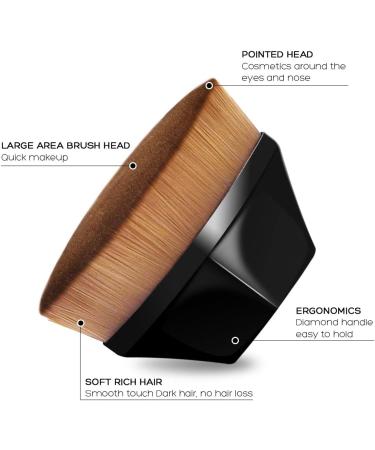 VICKSONGS Beautiful Taste Flawless Foundation Brush with Box - Super Soft Multifunctional Blending Brush for Liquid and Cream Concealer - Premium Quality - Easy to Carry (Black) - Buy Online on GoSupps.com