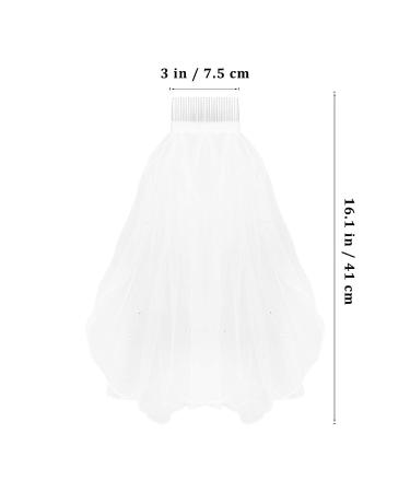 FRCOLOR First Communion Veil for Girls - 16 Inch Short Veil with Hair Comb and Pearls - Wedding Flower Girl Hair Accessories - Buy Online on GoSupps.com