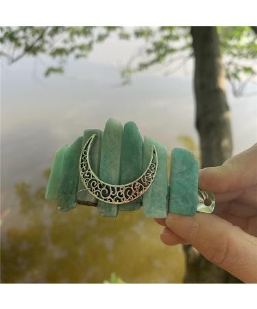 Celtic Amazonite Mermaid Hair Clip | Boho Crystal Barrette for Long Hair | Irish Hair Accessories | Mothers Day Gift - Buy Online on GoSupps.com