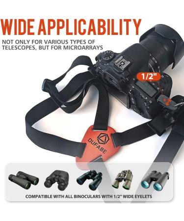 OUFABE Adjustable Deluxe Binocular Harness Strap for Hunting - Cross Binocular Straps for Carrying Binoculars, Cameras, Rangefinders - Buy Online on GoSupps.com