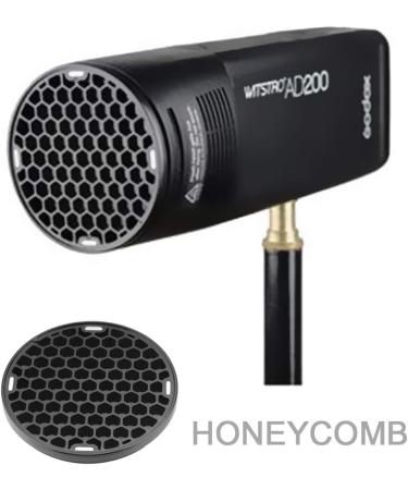 Godox AK-R15 Honey Comb Grid for Godox V1 Flash Series - Compatible with V1-S, V1-C, V-1N - Use with H200R Round Flash Head, AD200 Pro - AD200 - Buy Online on GoSupps.com