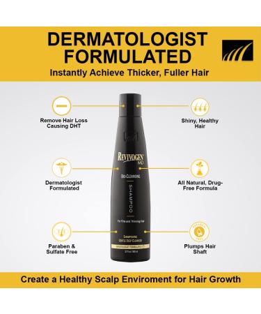 Revivogen MD Bio-Cleansing Shampoo for Thinning Hair - DHT Blocker Hair Loss Shampoo for Men & Women Soothes Scalp 12oz - Buy Online on GoSupps.com