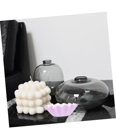 Minkissy 50 Pack Waxed Cardboard Cup Inserts for Wax Melting Warmers - 8.9x8.5x2.8cm Violet Silicone Shell PET-Coated Paper - Buy Online on GoSupps.com