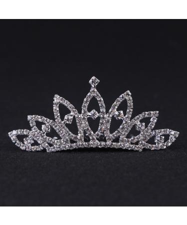 Lurrose Princess Crown Comb Mini crown hair comb small tiara comb for Flower Girls Wedding Bride Prom Birthday Party - Buy Online on GoSupps.com