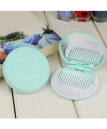 Lurrose 7PCS Chocolate Cookies Compact Cosmetic Mirror Set - Mini Hand Mirror with Comb for Purses and Travel - Buy Online on GoSupps.com