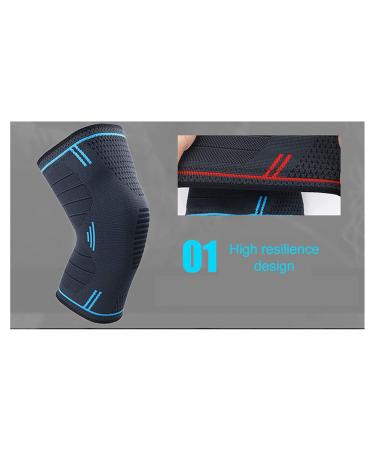 Knee Brace - Nylon Knit Knee Support & Pads for Running & Basketball | Size M - Comfort & Protection - Buy Online on GoSupps.com