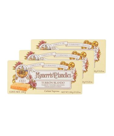 Monerris Planelles Lot 3x Turron blando - Pack 150g