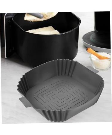 Zerodeko 3pcs Air Fryer Pan Bread Pan Air Fryer Basket for Oven Pot Handle Design Silicone Mat Freer Food Greyx3pcs 24X19.5X5CMx3pcs - Buy Online on GoSupps.com